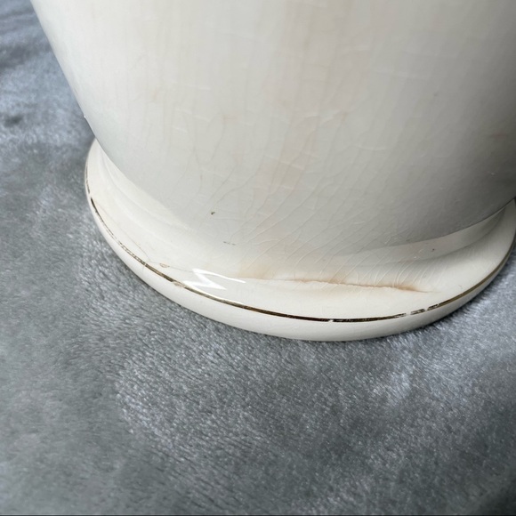 Antique Villeroy & Boch Wash Stand Set Pitcher, Basin and Soap Tray Ivory Gold - Picture 9 of 16